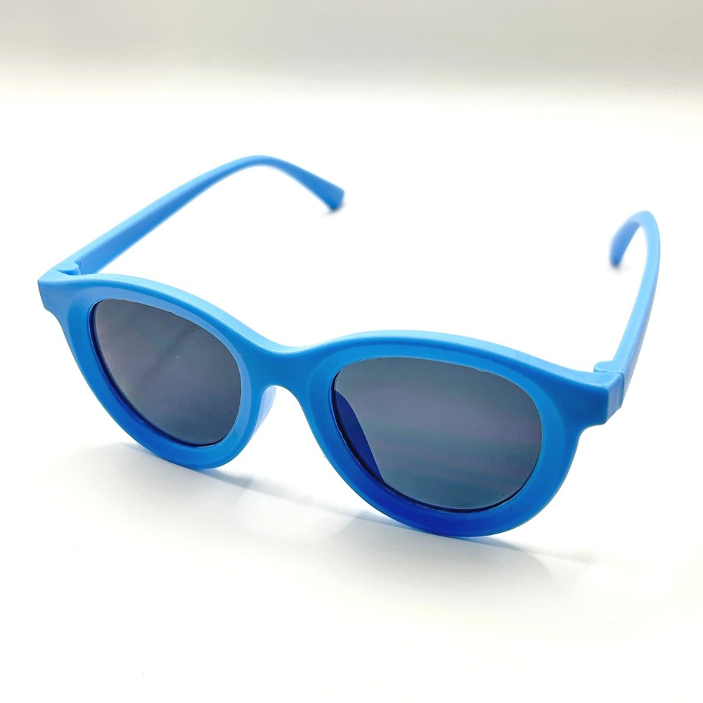 Cat Eye Generic Sunglasses Kids OS Blue Matte Plastic Beach Summer Vacation UV